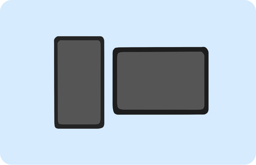 A phone and a tablet