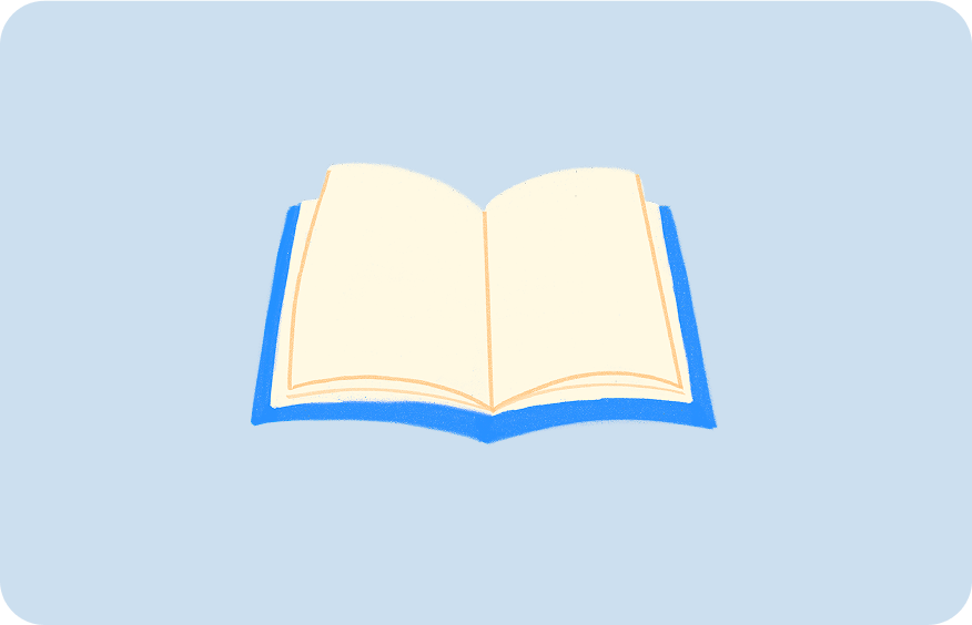 An open book with blank pages